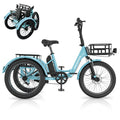 ABORON 3.0 Fat Tire Electric Trike for Senior Foldable E Bike, 500W Motorized Tricycle Adult 20" Folding 3 Wheel Electric Commute Bike Trike W/48V
